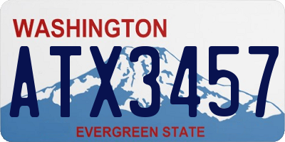 WA license plate ATX3457