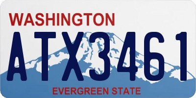 WA license plate ATX3461