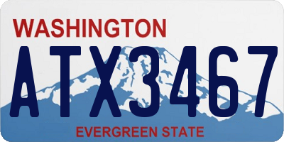 WA license plate ATX3467