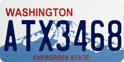 WA license plate ATX3468