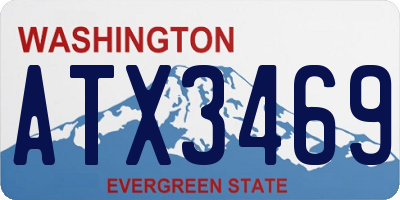 WA license plate ATX3469