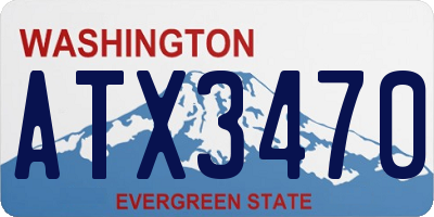 WA license plate ATX3470
