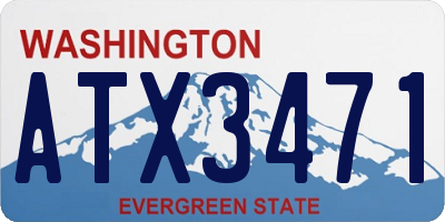 WA license plate ATX3471