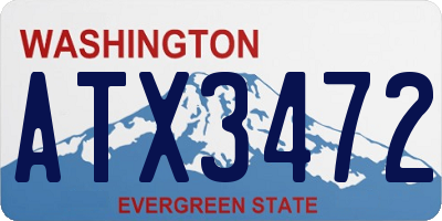 WA license plate ATX3472