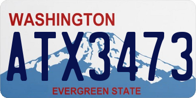 WA license plate ATX3473