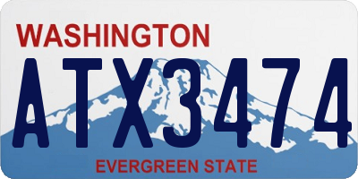 WA license plate ATX3474