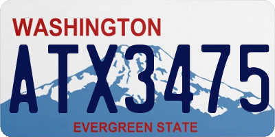 WA license plate ATX3475