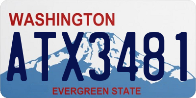 WA license plate ATX3481