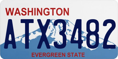 WA license plate ATX3482