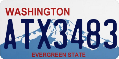 WA license plate ATX3483