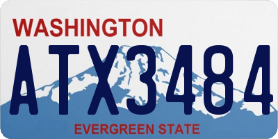 WA license plate ATX3484