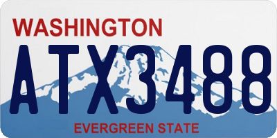 WA license plate ATX3488