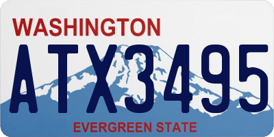 WA license plate ATX3495
