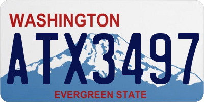 WA license plate ATX3497