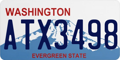 WA license plate ATX3498