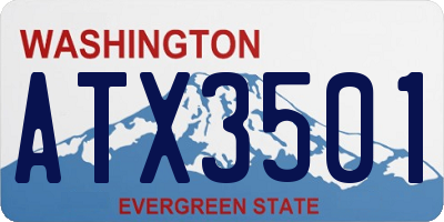 WA license plate ATX3501