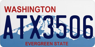 WA license plate ATX3506