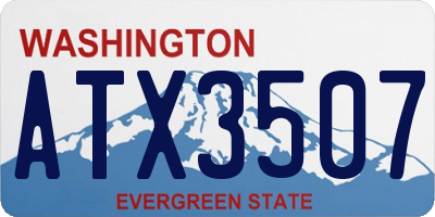 WA license plate ATX3507