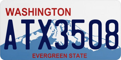 WA license plate ATX3508
