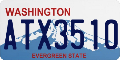 WA license plate ATX3510