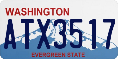 WA license plate ATX3517