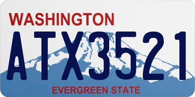 WA license plate ATX3521