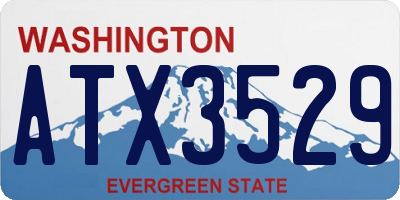 WA license plate ATX3529