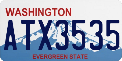 WA license plate ATX3535