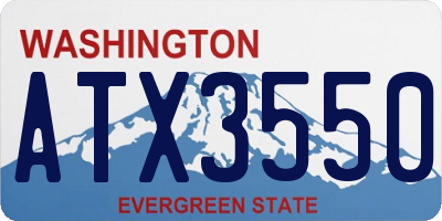 WA license plate ATX3550