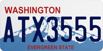 WA license plate ATX3555
