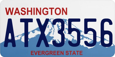 WA license plate ATX3556
