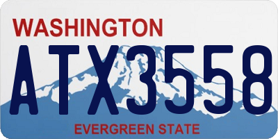 WA license plate ATX3558