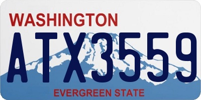 WA license plate ATX3559