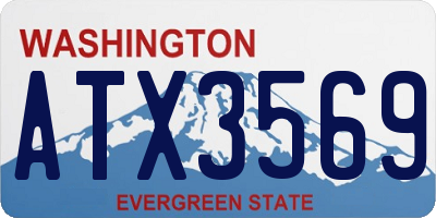 WA license plate ATX3569