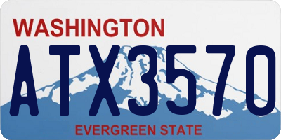 WA license plate ATX3570