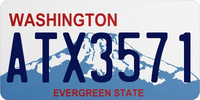 WA license plate ATX3571