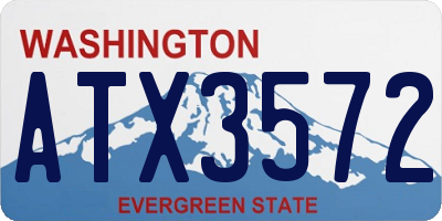 WA license plate ATX3572