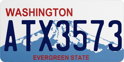 WA license plate ATX3573