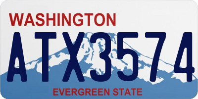 WA license plate ATX3574
