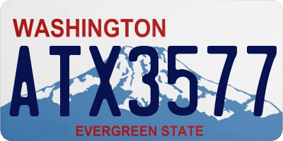 WA license plate ATX3577
