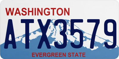 WA license plate ATX3579
