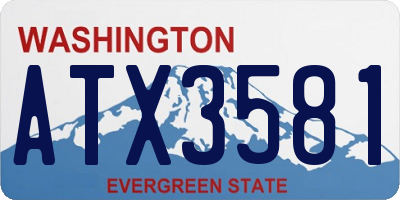 WA license plate ATX3581