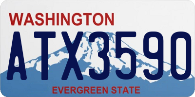 WA license plate ATX3590
