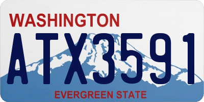 WA license plate ATX3591