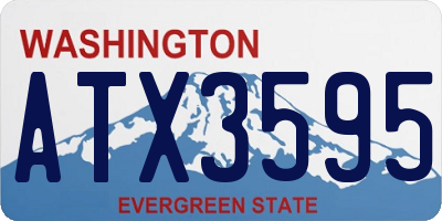 WA license plate ATX3595