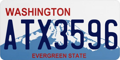 WA license plate ATX3596