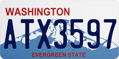 WA license plate ATX3597