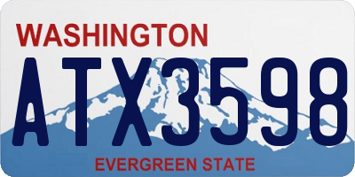 WA license plate ATX3598
