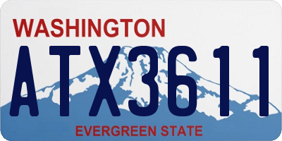 WA license plate ATX3611