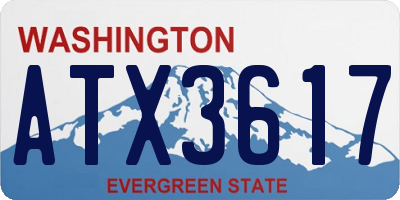 WA license plate ATX3617